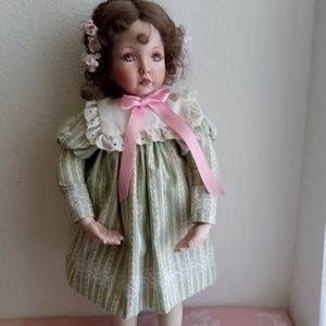 1991 Artist Reproduction Porcelain Doll Emily Dianna Effner   19"
